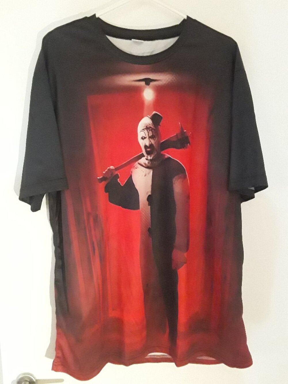 Terrifier Art The Clown Horror Movie Graphic T-Shirt - XXXL – Red/Black Creepy